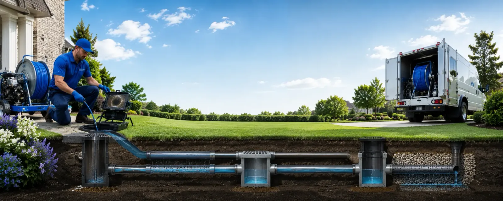 Outdoor drain cleaning information for Harpers Ferry, IA